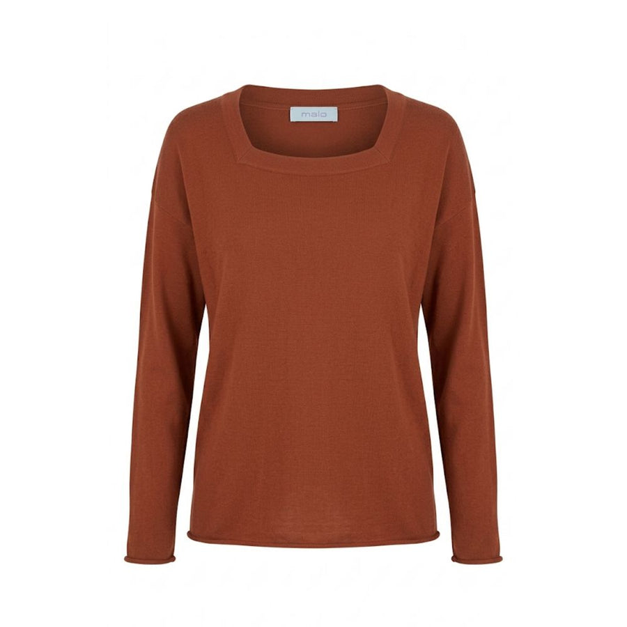 Malo Brown Cotton Women's Sweater