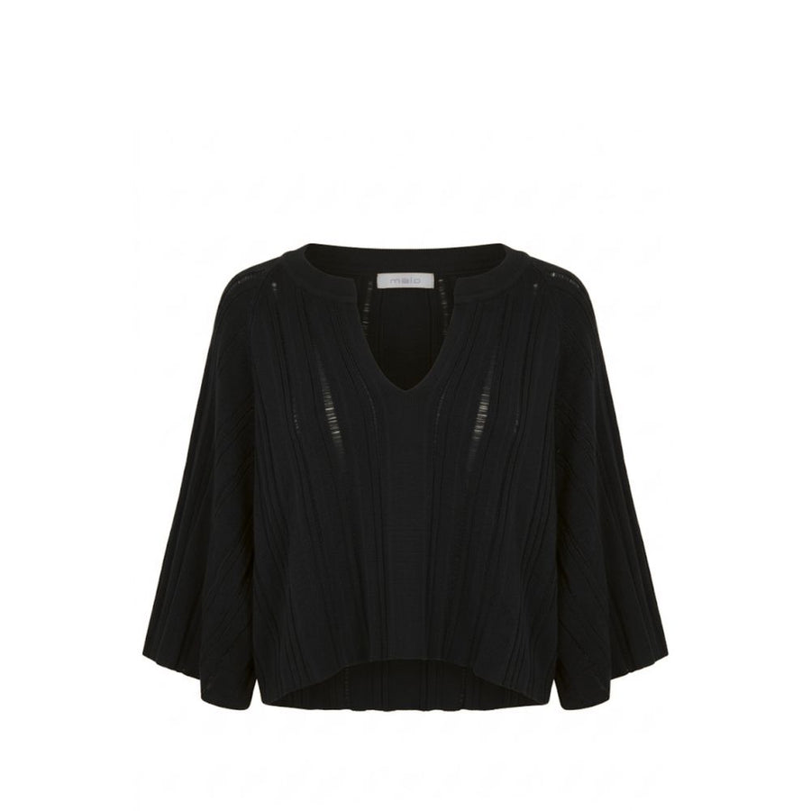 Malo Black Cotton Women Sweater
