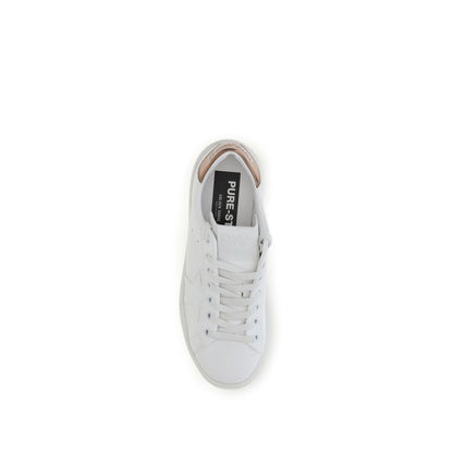Golden Goose White Calf Leather Bos Taurus Low Top Sneakers