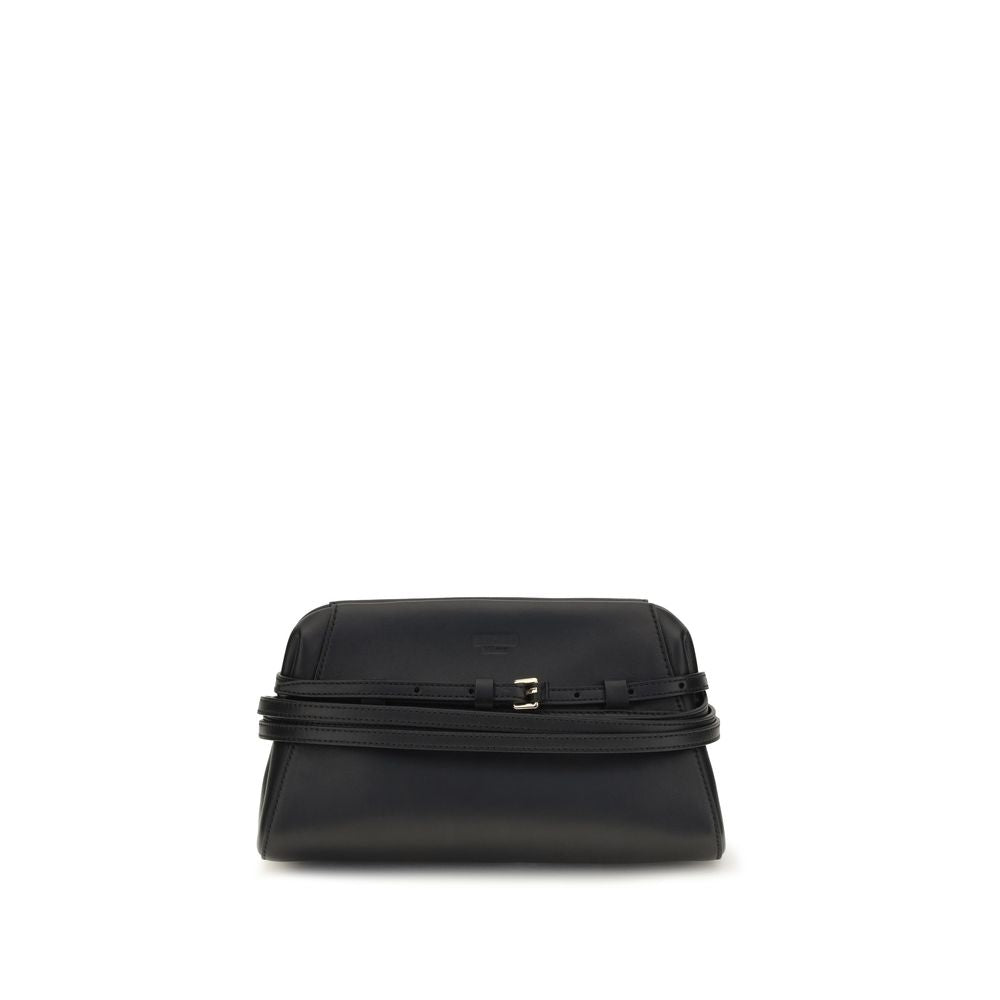 Moschino Black Goatskin Shoulder Bag
