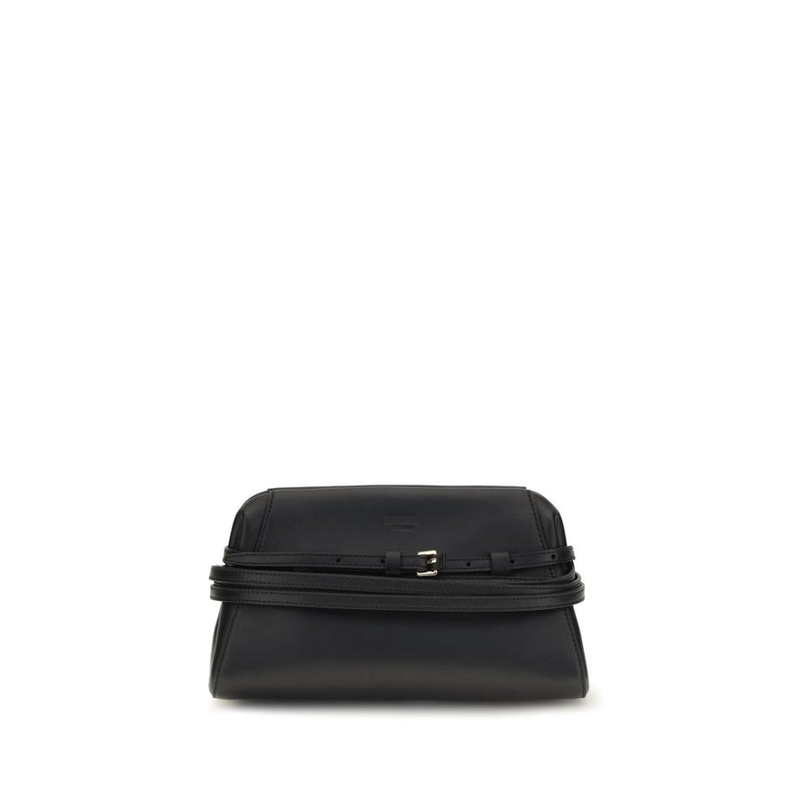 Moschino Black Goatskin Shoulder Bag