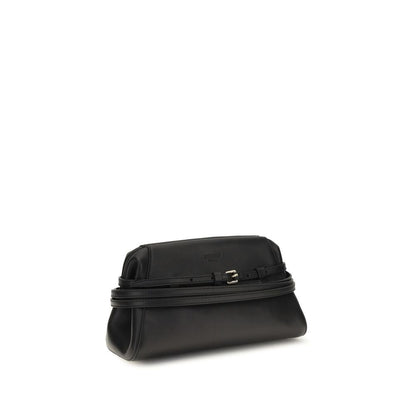 Moschino Black Goatskin Shoulder Bag