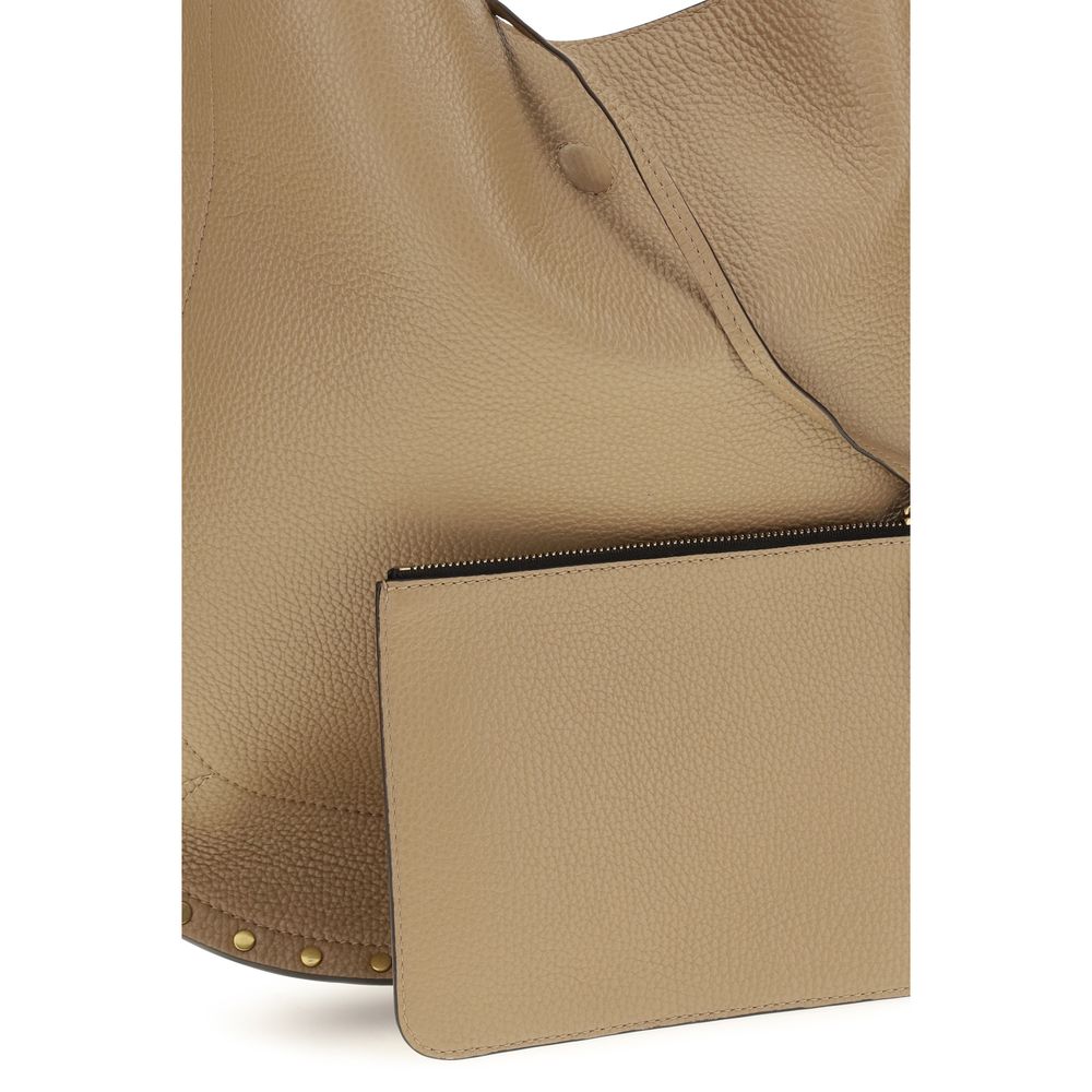 Isabel Marant Beige Calf Leather Bos Taurus Shoulder Bag