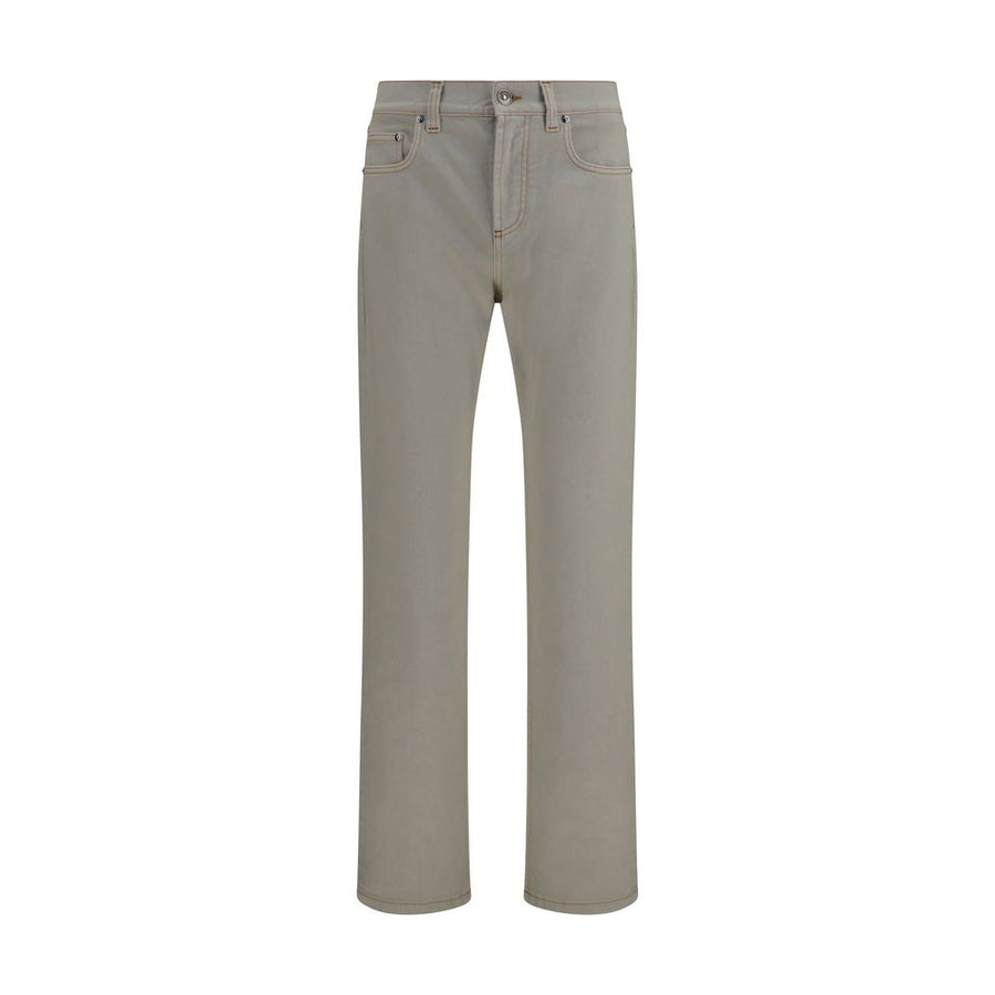 Versace Beige Cotton Tapered Jeans