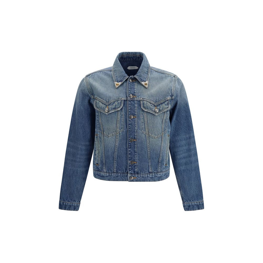 Versace Blue Cotton Denim Jacket
