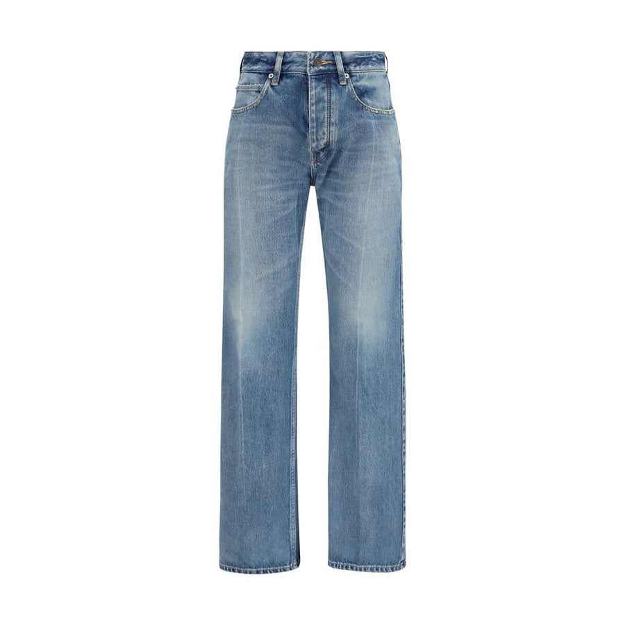Balenciaga Blue Cotton Straight-Leg Jeans