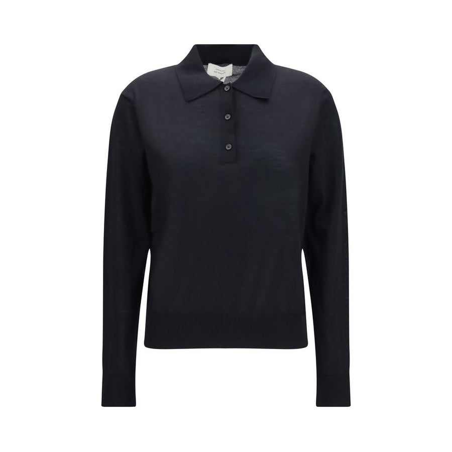 Loulou De Saison Black Cashmere Dress Shirt