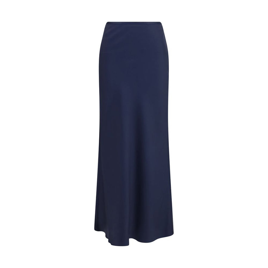Loulou De Saison Blue Silk Long Skirt