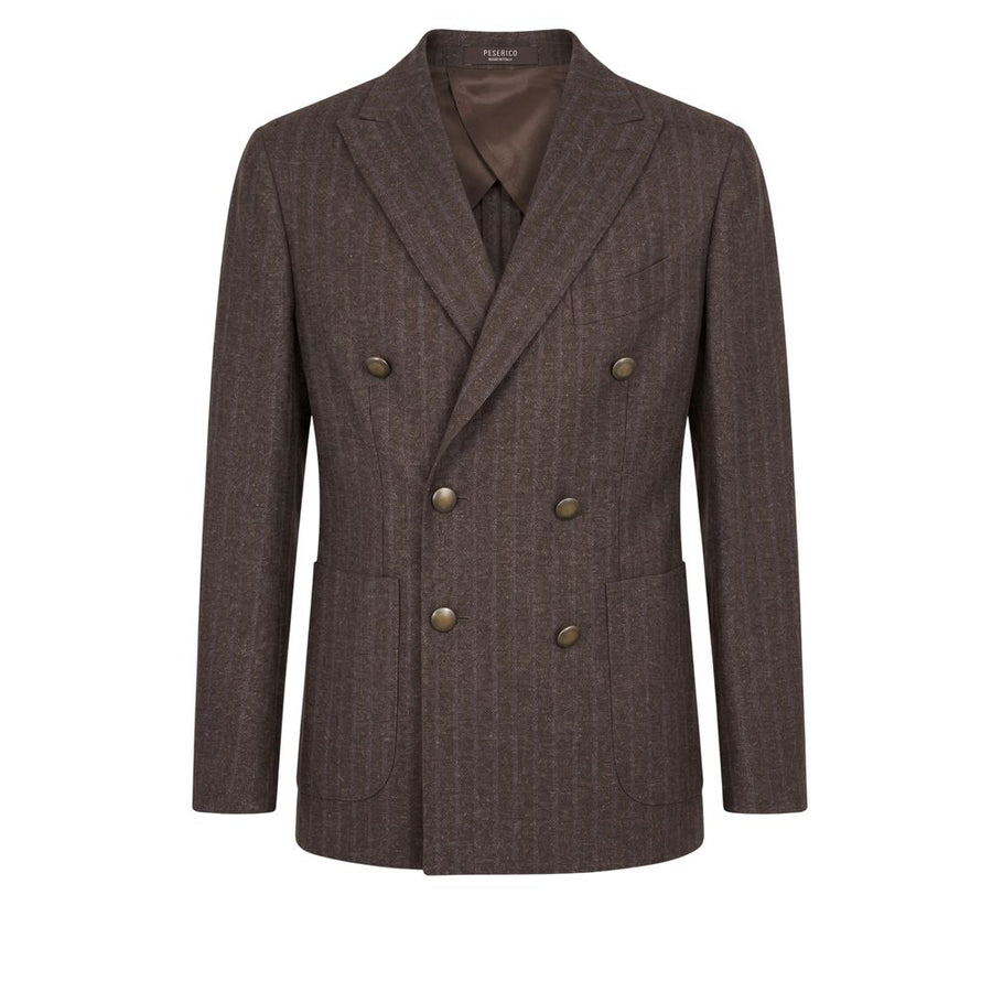 Peserico Brown Wool Men Jacket