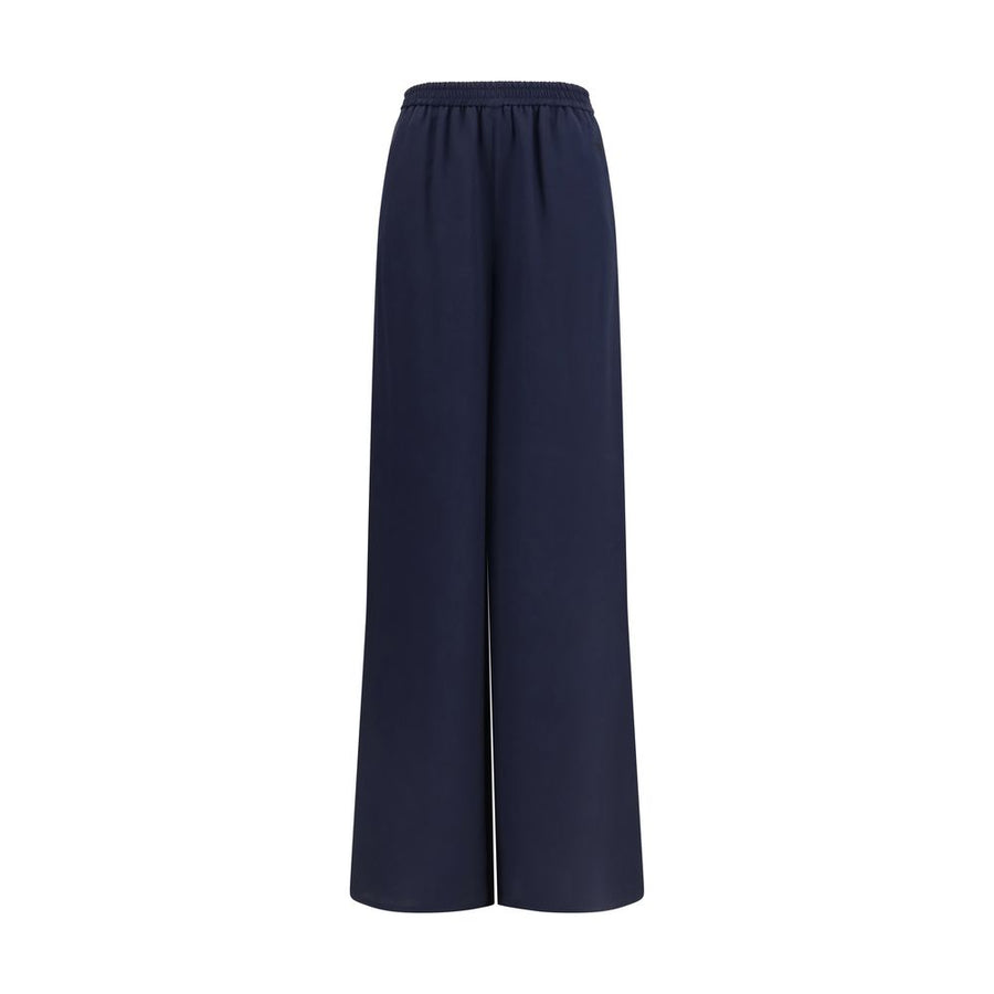 Max Mara Blue Silk Casual Pants