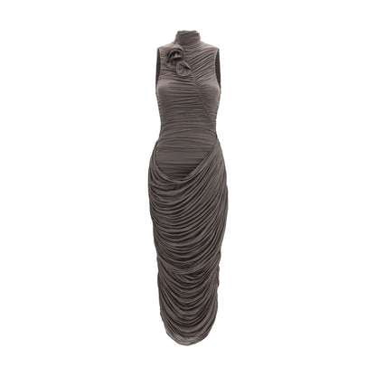 Magda Butrym Gray Copper Cocktail Dress