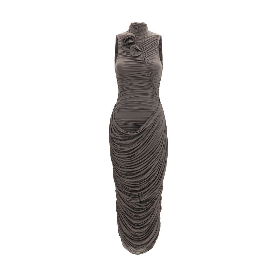 Magda Butrym Gray Copper Cocktail Dress