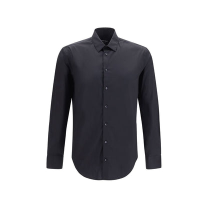 Giorgio Armani Black Cotton Dress Shirt