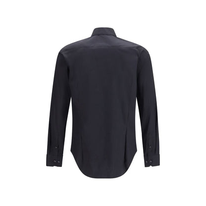 Giorgio Armani Black Cotton Dress Shirt