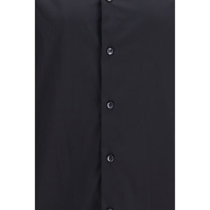 Giorgio Armani Black Cotton Dress Shirt