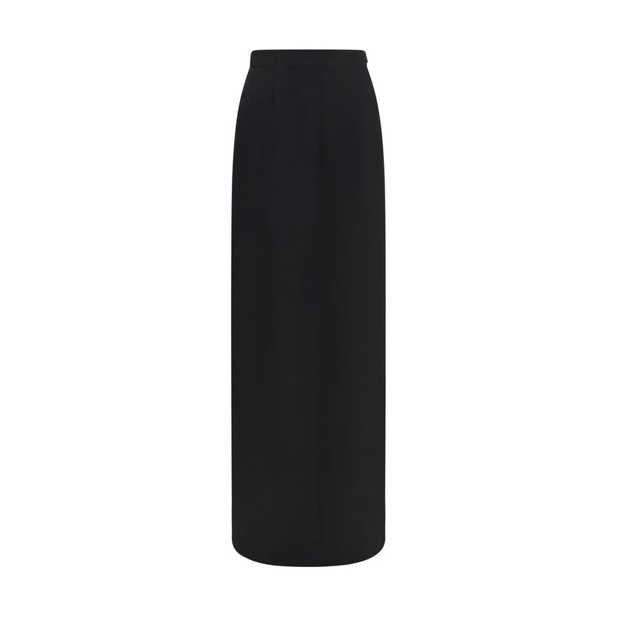 Maison Margiela Black Wool Oves Aries Long Skirt