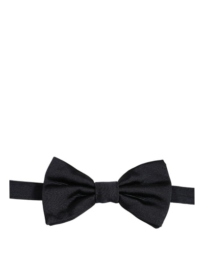 Dolce & Gabbana Men Dark Blue 100% Silk Adjustable Neck Papillon Bow Tie