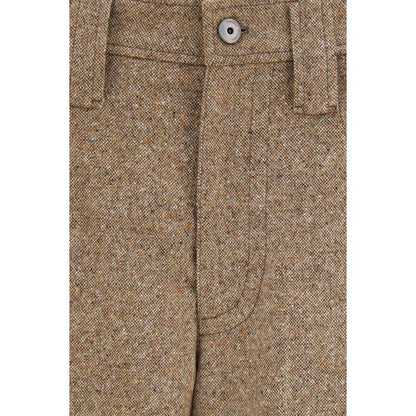 Brunello Cucinelli Beige Wool Oves Aries Casual Pants