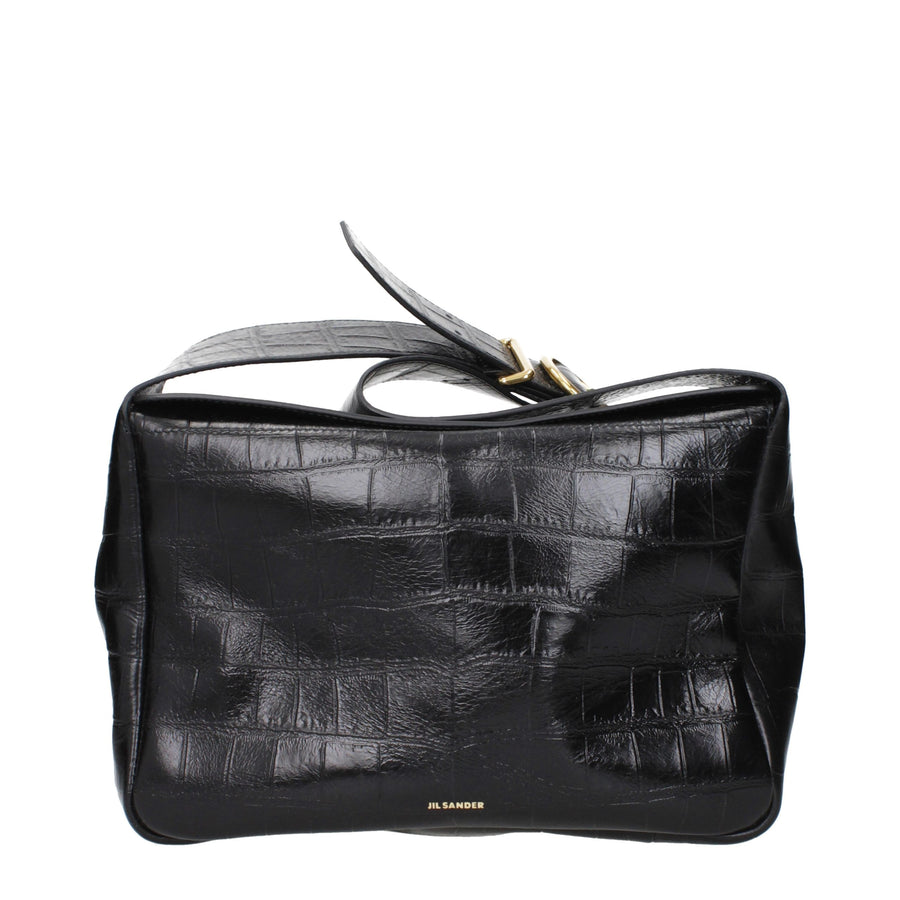 Jil Sander Black Leather Crossbody Bag
