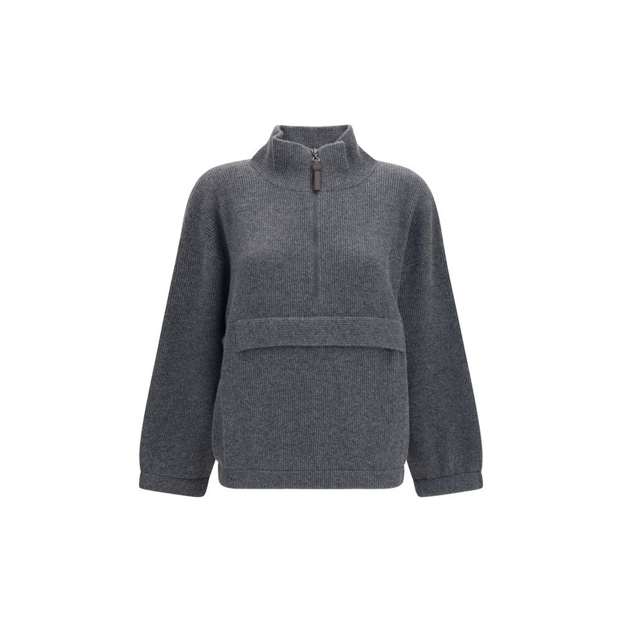 Brunello Cucinelli Gray Cashmere Sweatshirt