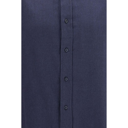 Brunello Cucinelli Blue Cotton Dress Shirt