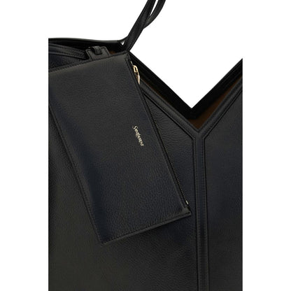 Saint Laurent Black Calf Leather Bos Taurus Shoulder Bag