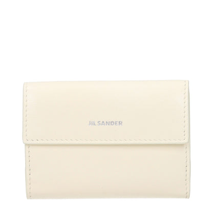 Jil Sander White Leather Wallet