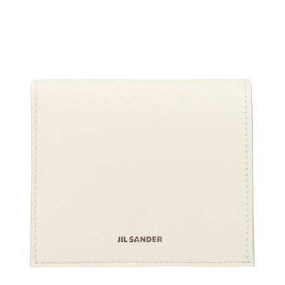 Jil Sander White Leather Wallet