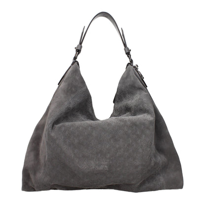 Jimmy Choo Gray Leather Shoulder Bag