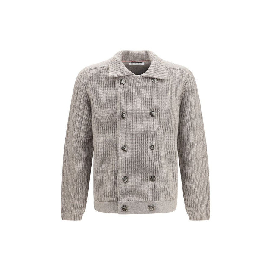 Brunello Cucinelli Gray Cashmere Cardigan