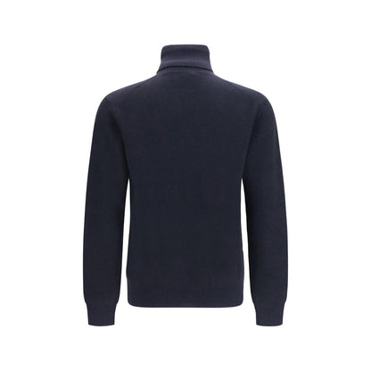 Brioni Blue Cashmere Turtleneck