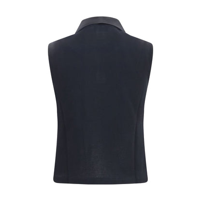 Saint Laurent Black Recycled Cotton Polo Shirt