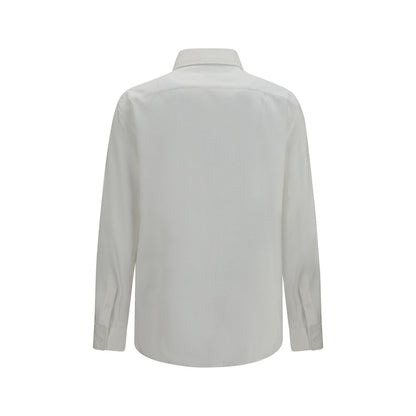 Brunello Cucinelli White Cotton Dress Shirt