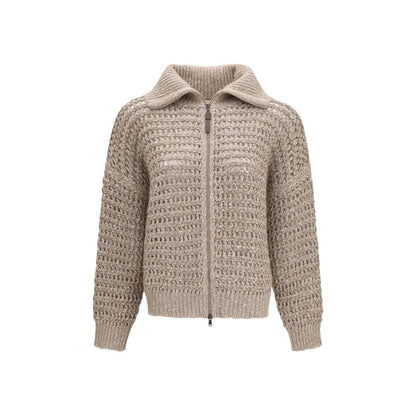 Brunello Cucinelli Gray Wool Oves Aries Cardigan