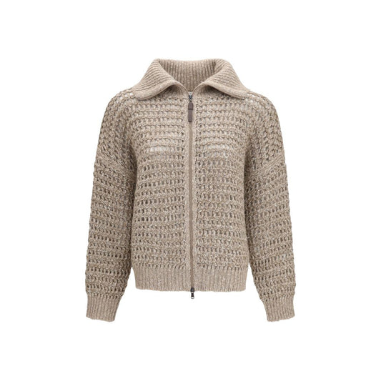 Brunello Cucinelli Gray Wool Oves Aries Cardigan