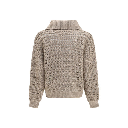 Brunello Cucinelli Gray Wool Oves Aries Cardigan