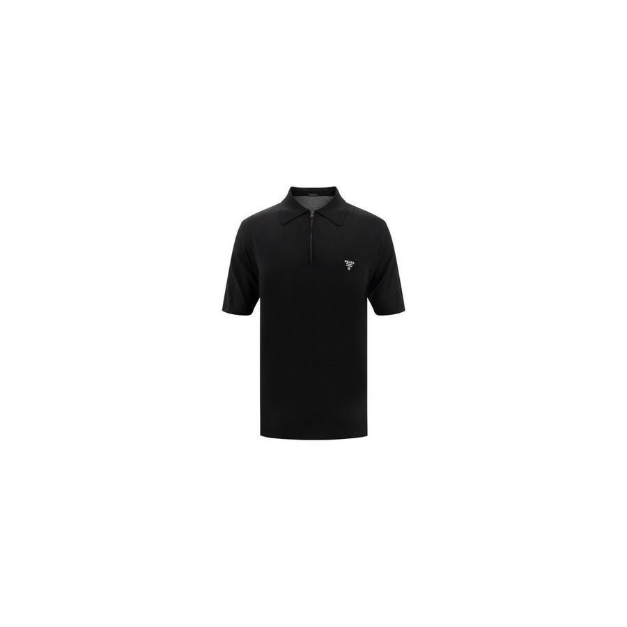 Prada Black Wool Oves Aries Polo Shirt