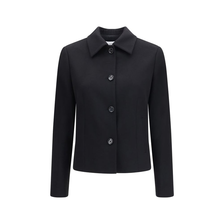 Lardini Black Wool Oves Aries Full-Length Jacket