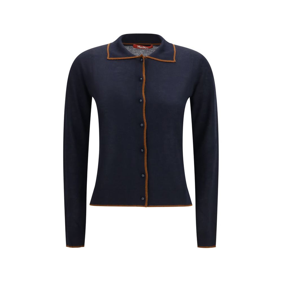Max Mara Blue Silk Cardigan
