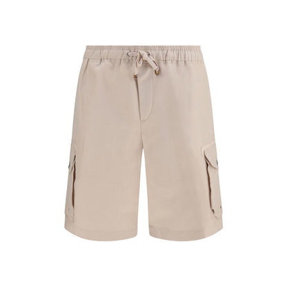 Brunello Cucinelli Beige Linen Bermuda Shorts