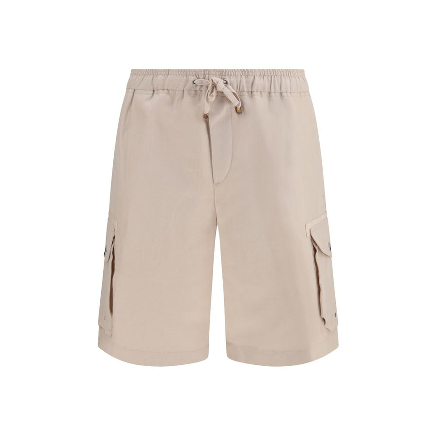 Brunello Cucinelli Beige Linen Bermuda Shorts