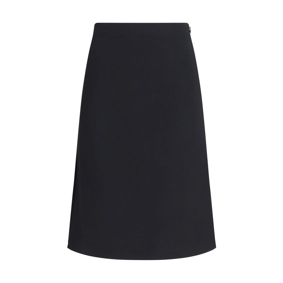 Fendi Black Wool Oves Aries Midi Skirt
