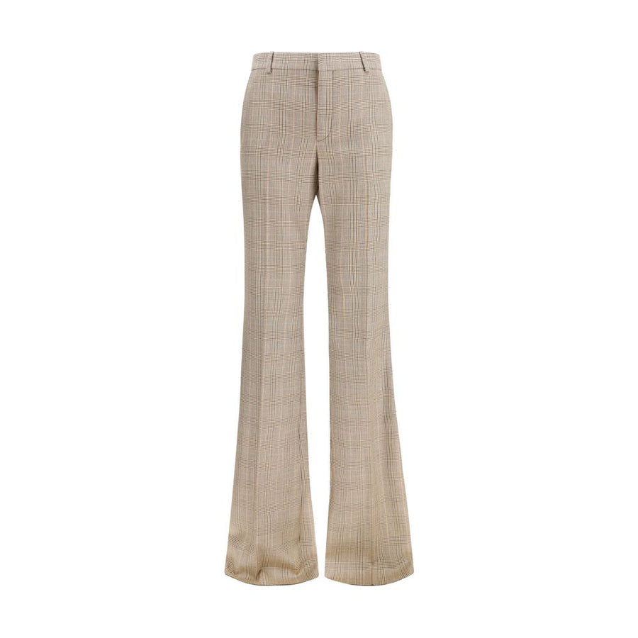 Saint Laurent Beige Wool Oves Aries Flared Pants