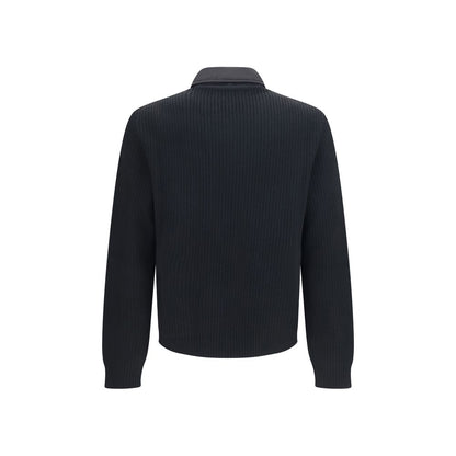 Prada Black Wool Oves Aries Full-Length Jacket