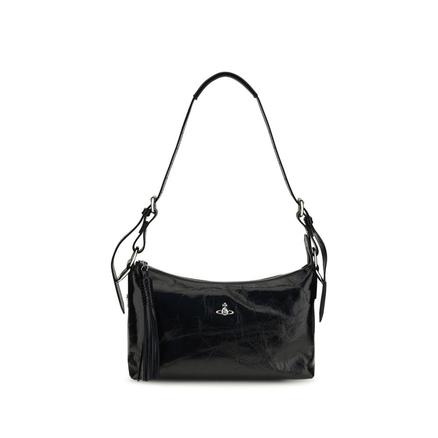 Vivienne Westwood Black Calf Leather Bos Taurus Shoulder Bag
