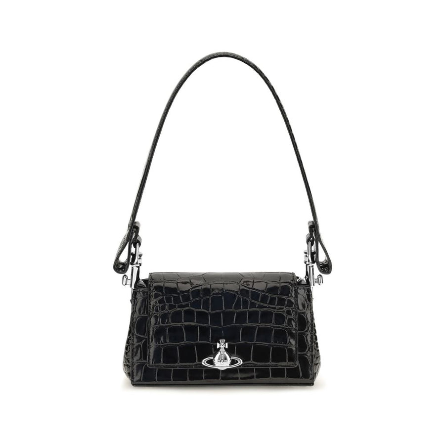 Vivienne Westwood Black Calf Leather Bos Taurus Handbag