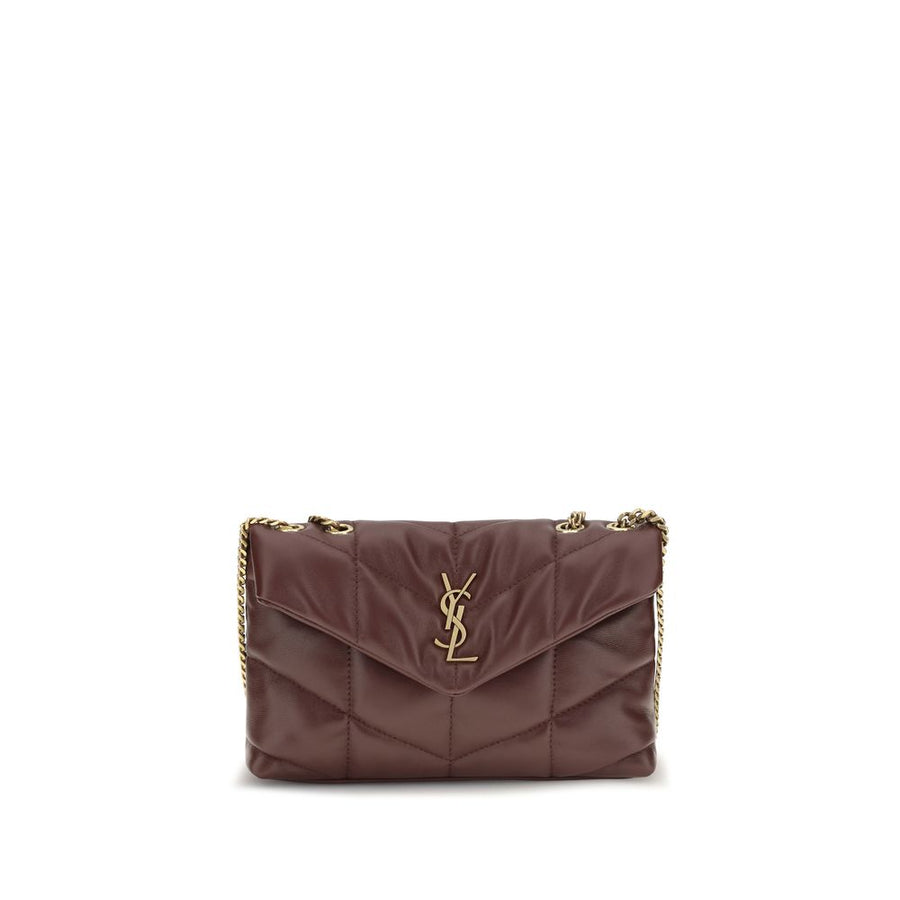 Saint Laurent Bordeaux Lamb Ovis Aries Shoulder Bag