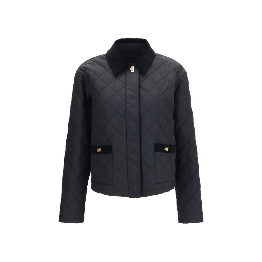 Ferragamo Black Cotton Full-Length Jacket