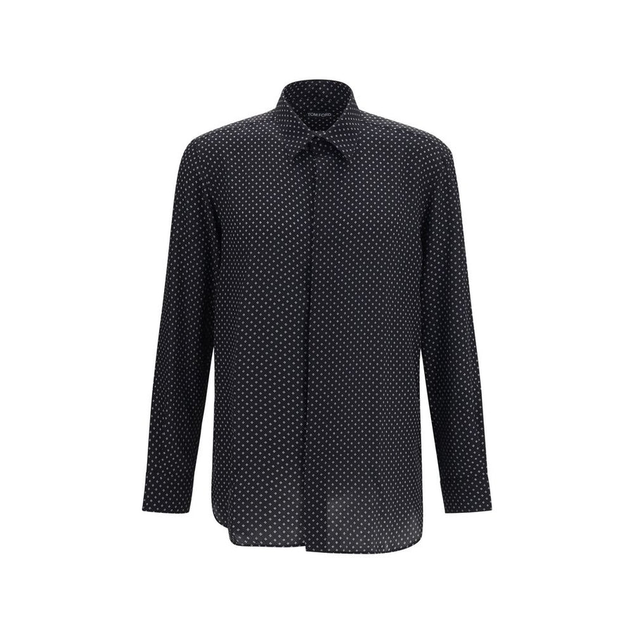 Tom Ford Black Silk Pattern Shirt