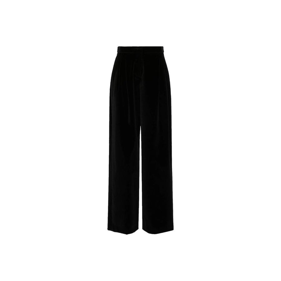 Max Mara Black Cotton Casual Pants